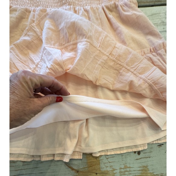 Wild Fable Dress Smocked Top Peach Tiered Sundress Size Extra Large - Picture 6 of 11